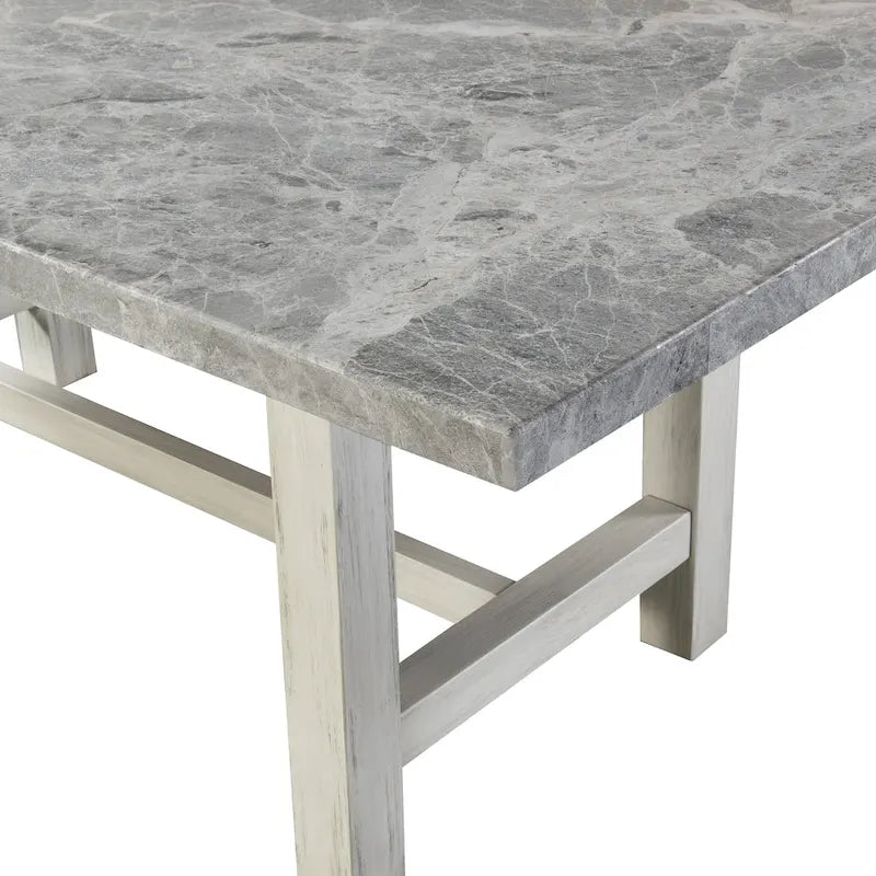Steve Silver Cardella Marble Top 7-Piece Dining Set