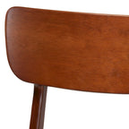 Netherlands Mid-century Modern Scandinavian Style Dark Walnut Bent Wood Dining Side Chair (Set of 2)