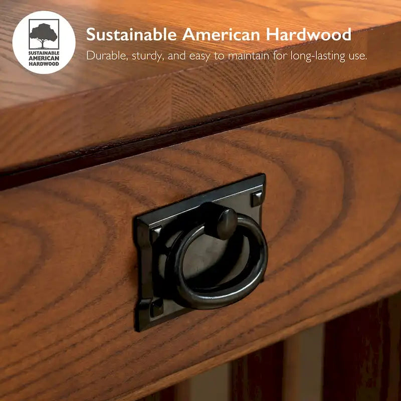 Leick Home Solid Wood Mission Lamp Table