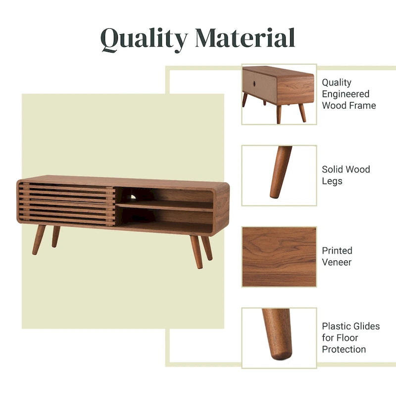 Wilson 46 KD Slat Low TV Stand