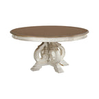 Caelum Farmhouse White Solid Wood 5-Piece Round Dining Set by The Gray Barn