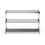 Fald Contemporary Chrome 48-inch Glass 2-Shelf Sofa Table by Furniture of America