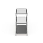 Fald Contemporary Chrome 48-inch Glass 2-Shelf Sofa Table by Furniture of America