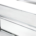 Fald Contemporary Chrome 48-inch Glass 2-Shelf Sofa Table by Furniture of America