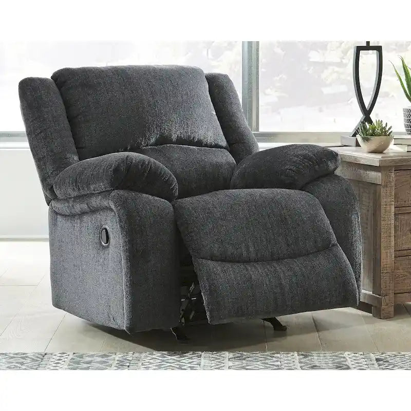 Draycoll Contemporary Rocker Recliner, Slate