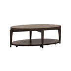 Penton Espresso Stone Oval Cocktail Table