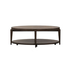 Penton Espresso Stone Oval Cocktail Table