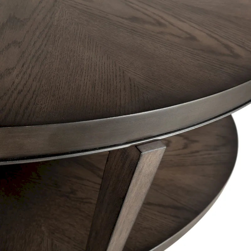 Penton Espresso Stone Oval Cocktail Table