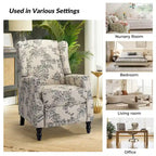Damaris Mid-Century Modern Manual Pushback Recliner with Wingback Design Set of 2 by HULALA HOME