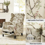 Damaris Mid-Century Modern Manual Pushback Recliner with Wingback Design Set of 2 by HULALA HOME
