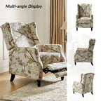 Damaris Mid-Century Modern Manual Pushback Recliner with Wingback Design Set of 2 by HULALA HOME