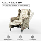 Damaris Mid-Century Modern Manual Pushback Recliner with Wingback Design Set of 2 by HULALA HOME