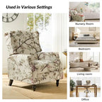 Damaris Mid-Century Modern Manual Pushback Recliner with Wingback Design Set of 2 by HULALA HOME