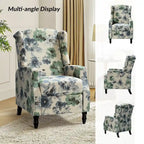 Damaris Mid-Century Modern Manual Pushback Recliner with Wingback Design Set of 2 by HULALA HOME