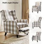Damaris Mid-Century Modern Manual Pushback Recliner with Wingback Design Set of 2 by HULALA HOME