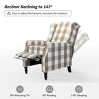Damaris Mid-Century Modern Manual Pushback Recliner with Wingback Design Set of 2 by HULALA HOME