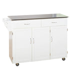 Simple Living Addie Rolling Kitchen Cart with Stainless Steel Top