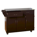 Simple Living Addie Rolling Kitchen Cart with Stainless Steel Top