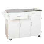 Simple Living Addie Rolling Kitchen Cart with Stainless Steel Top