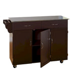 Simple Living Addie Rolling Kitchen Cart with Stainless Steel Top