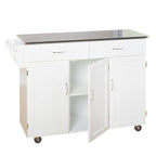 Simple Living Addie Rolling Kitchen Cart with Stainless Steel Top