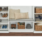 Porch & Den Southbrook 3-cube Storage Bench w/ Grey Cushion