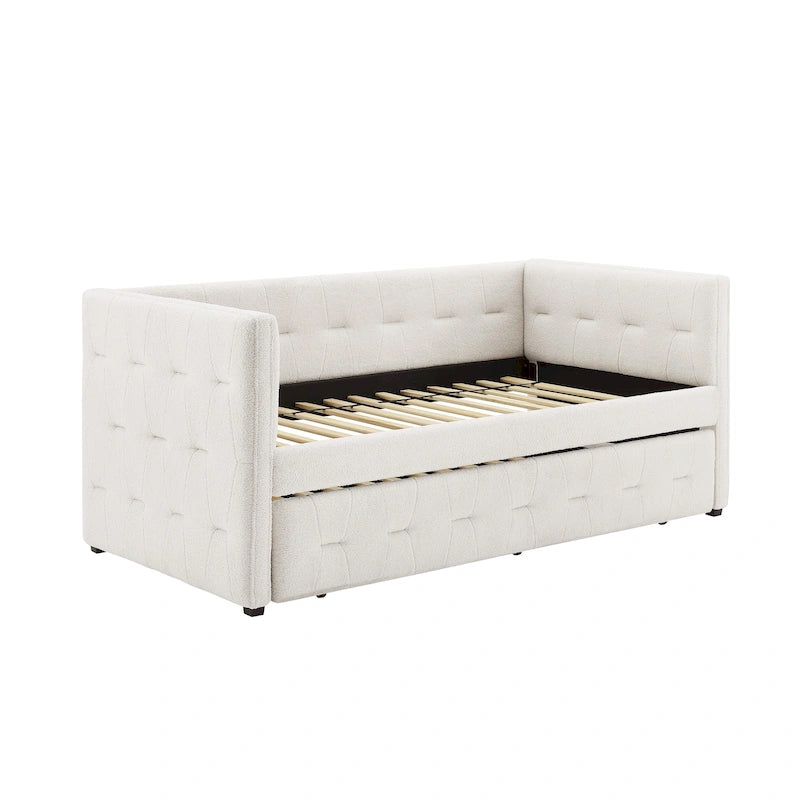 Corvus Somme Tufted Upholstered Daybed with Trundle