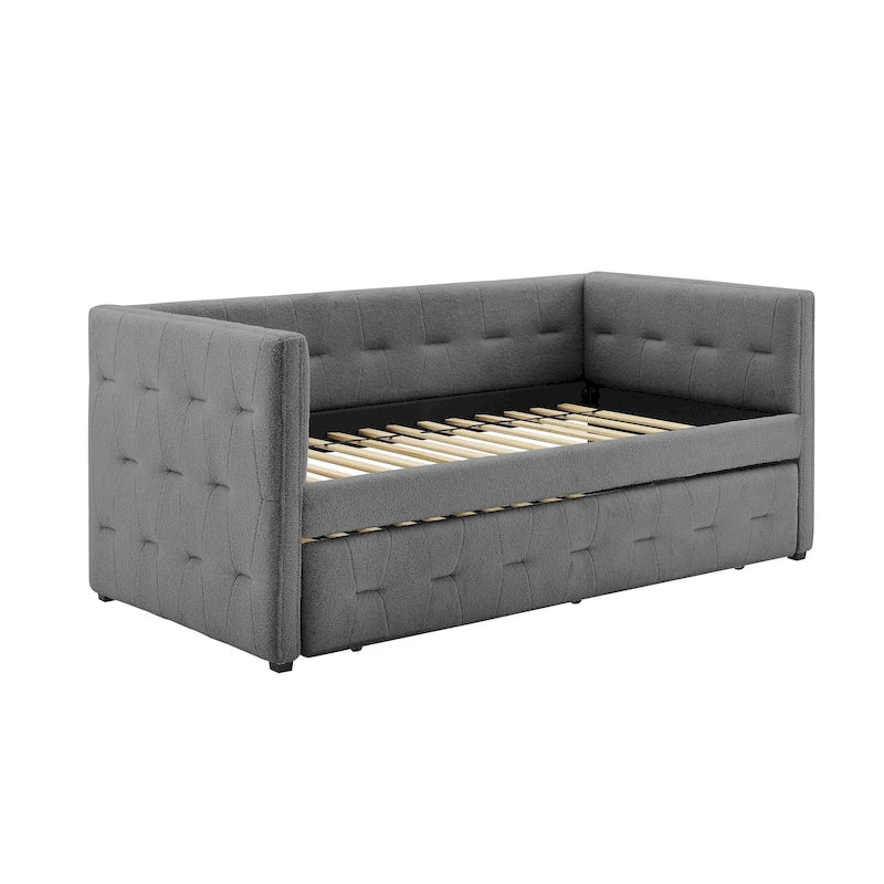 Corvus Somme Tufted Upholstered Daybed with Trundle