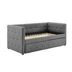 Corvus Somme Tufted Upholstered Daybed with Trundle