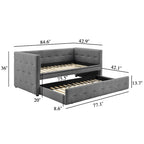 Corvus Somme Tufted Upholstered Daybed with Trundle