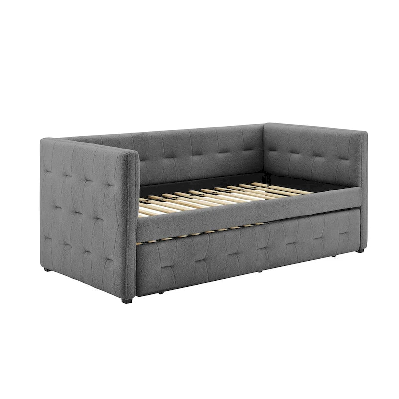 Corvus Somme Tufted Upholstered Daybed with Trundle