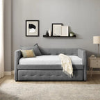 Corvus Somme Tufted Upholstered Daybed with Trundle