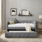 Corvus Somme Tufted Upholstered Daybed with Trundle
