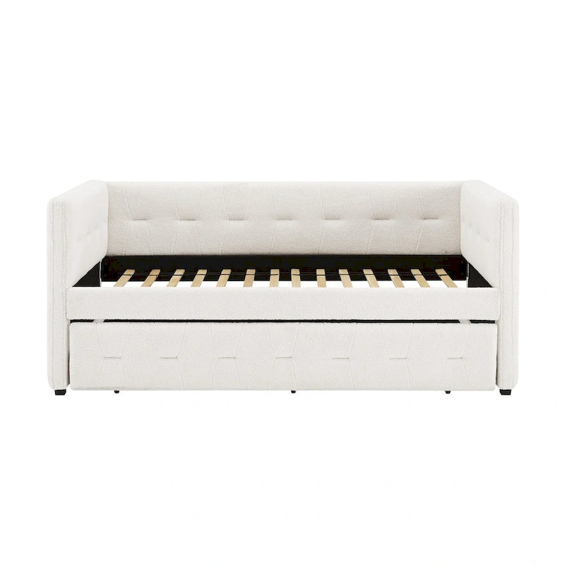 Corvus Somme Tufted Upholstered Daybed with Trundle