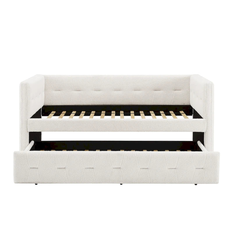 Corvus Somme Tufted Upholstered Daybed with Trundle