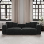 Modern Corduroy Fabric Loveseats Sofa Lounger Sleep Sectional Couch