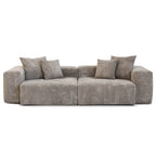 Modern Corduroy Fabric Loveseats Sofa Lounger Sleep Sectional Couch