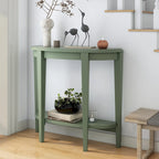 DH BASIC Contemporary Brown Decorative 1-Shelf Half-moon Console Table by Denhour