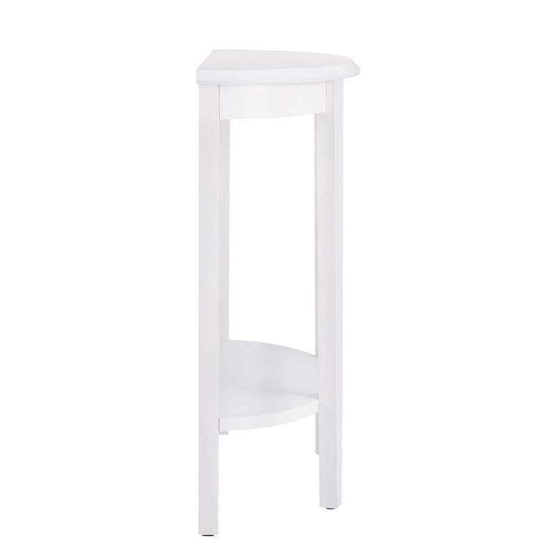 DH BASIC Contemporary Brown Decorative 1-Shelf Half-moon Console Table by Denhour