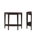 DH BASIC Contemporary Brown Decorative 1-Shelf Half-moon Console Table by Denhour