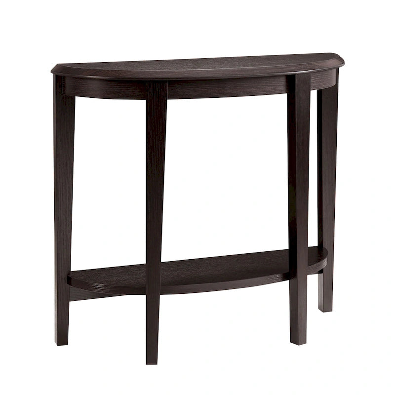 DH BASIC Contemporary Brown Decorative 1-Shelf Half-moon Console Table by Denhour