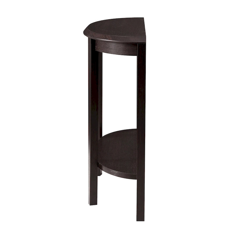 DH BASIC Contemporary Brown Decorative 1-Shelf Half-moon Console Table by Denhour
