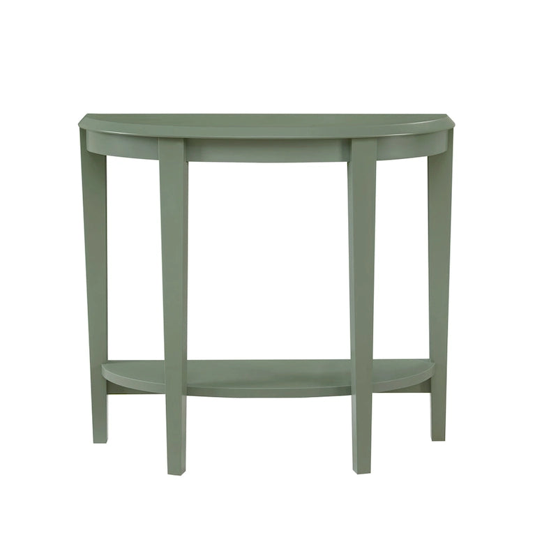 DH BASIC Contemporary Brown Decorative 1-Shelf Half-moon Console Table by Denhour