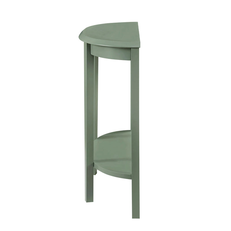 DH BASIC Contemporary Brown Decorative 1-Shelf Half-moon Console Table by Denhour