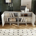 Clihome Mid-century Wood 4-Door Buffet Sideboard Cabinet