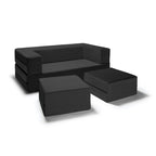 Jaxx Zipline Convertible Queen-size Sleeper Loveseat and Ottoman Set