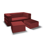 Jaxx Zipline Convertible Queen-size Sleeper Loveseat and Ottoman Set