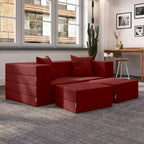 Jaxx Zipline Convertible Queen-size Sleeper Loveseat and Ottoman Set