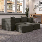 Jaxx Zipline Convertible Queen-size Sleeper Loveseat and Ottoman Set