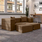 Jaxx Zipline Convertible Queen-size Sleeper Loveseat and Ottoman Set